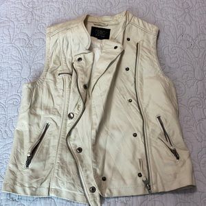 TCEC cream leather vest